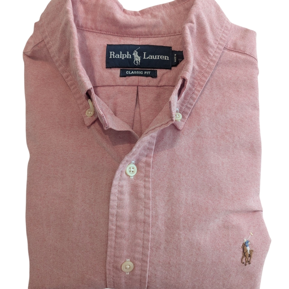 Ralph Lauren Men's Casual Button Down in Light Pink